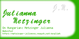 julianna metzinger business card